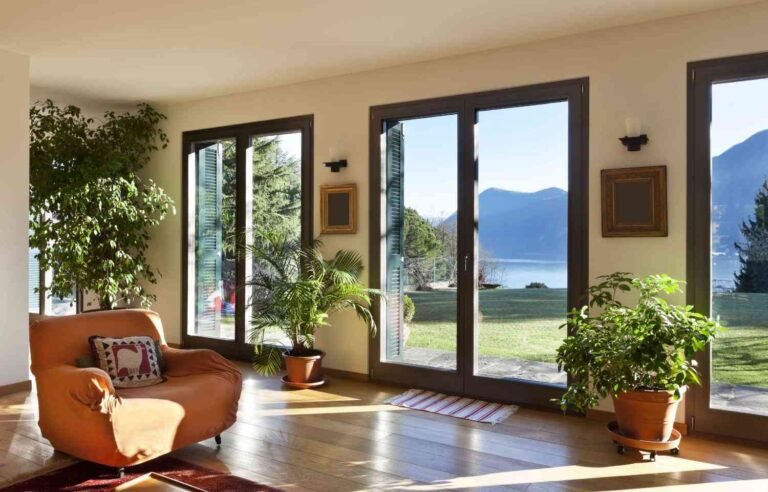 Aluminium Front Door Ideas with Attached Window